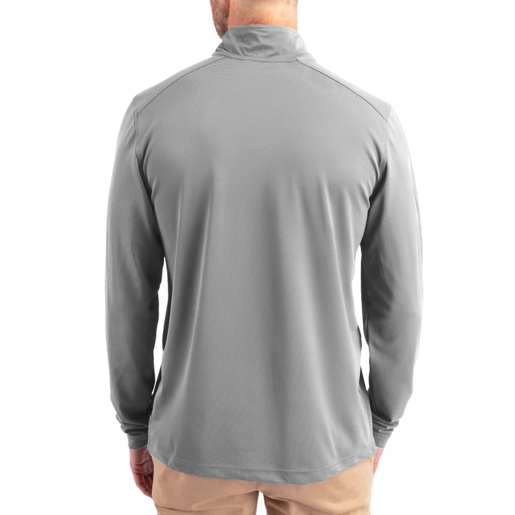  NYU Violets Cutter & Buck Virtue DryTec Quarter-Zip Pullover - Gray